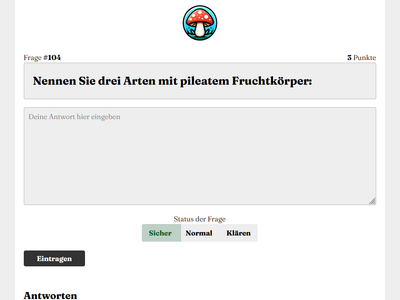 Screenshot der PSV Fragen App im Übungsmodus mit Frage und ausgeblendeter Antwort
